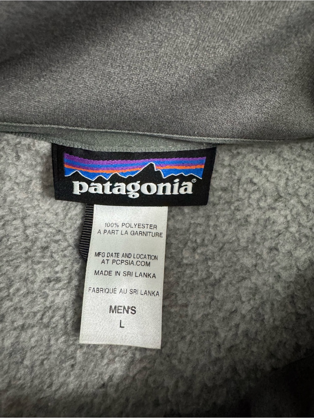 Patagonia Vest Mens Large Gray Better Sweater Fleece Full Zip - Picture 3 of 7